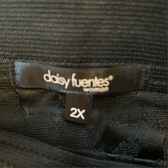 Daisy Fuentes Women's 2XL Black A-Line Knee Length Skirt Side Zip with pockets - Picture 4 of 10